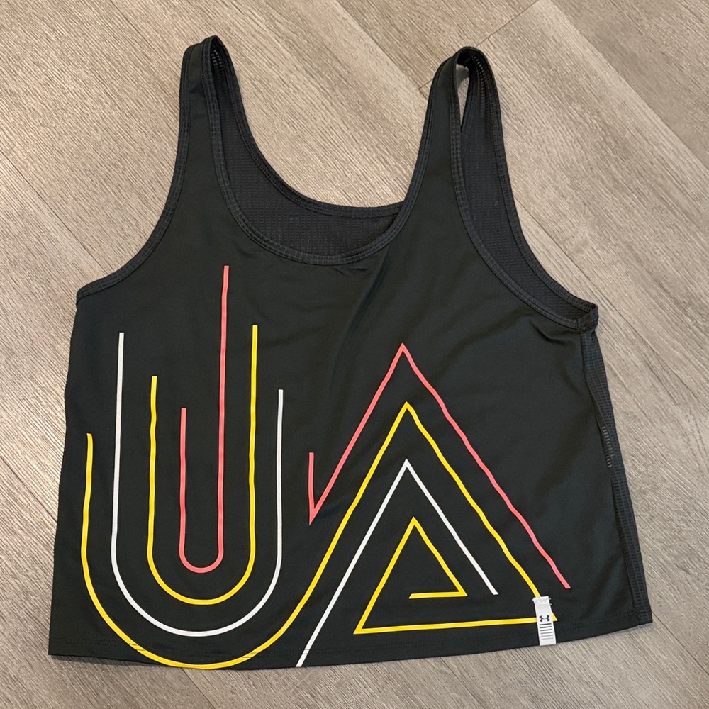 Stylish Black Graphic Tank Top